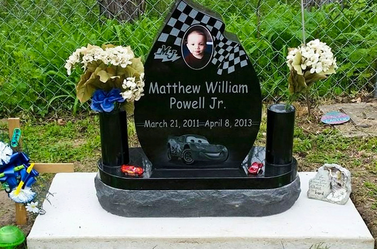 headstone of matthew powell jr.